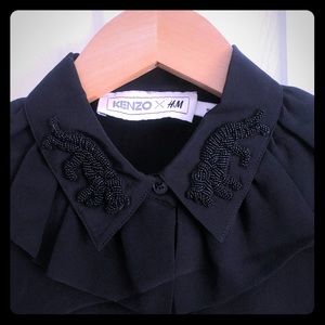 EUC - H&M - Kenzo black blouse